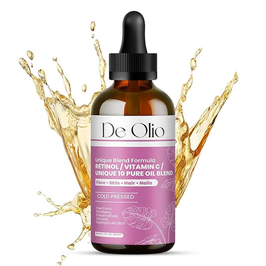 | Face Oil & Body Oil | 100% Pure & Natural | Body Moisturizer for Dry Skin | Vitamin C & 10 Pure Facial Oil Blend | Dermatologist Recommended | Bath Oil | For All Skin Types 2fl. oz. (60 mL)